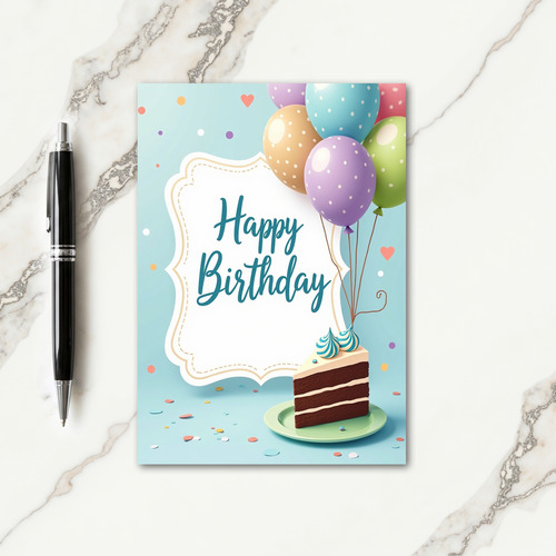 Pastel Polka Dot Birthday Card