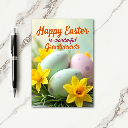 Pastel Polka Dot Eggs Spring Card
