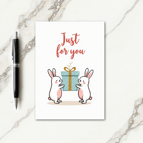 Pastel Rabbit Birthday Card