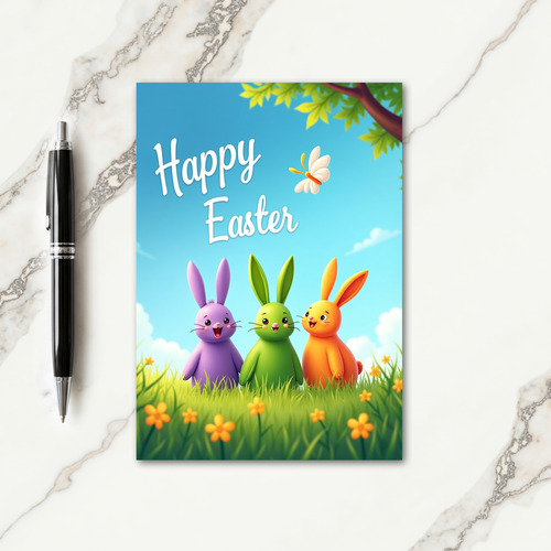 Pastel Rabbit Easter Day Card