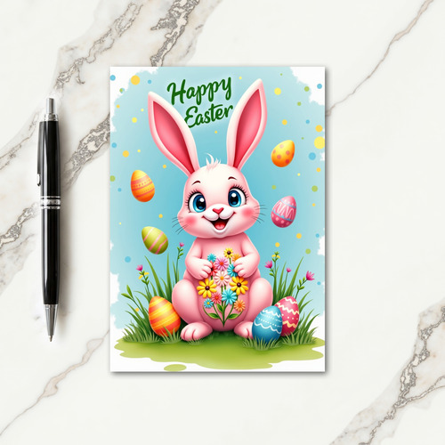 Pastel Rabbit Springtime Card
