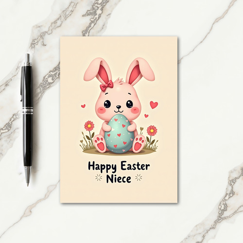 Pastel Rabbit Springtime Joy Card