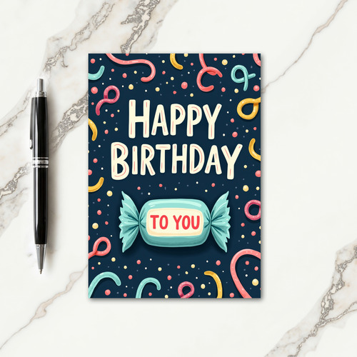 Pastel Ribbon Birthday Card