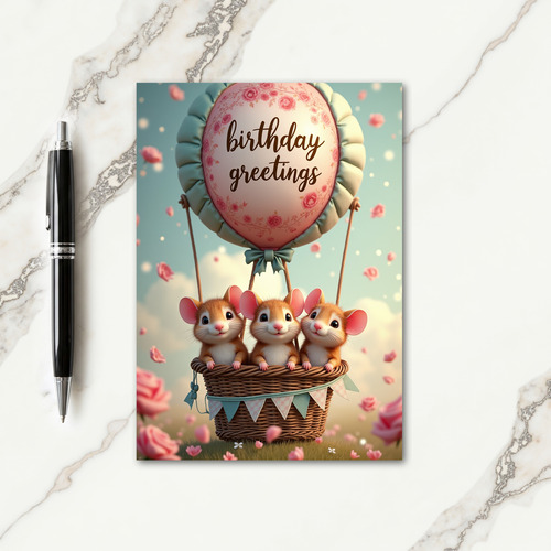 Pastel Rose Birthday Card