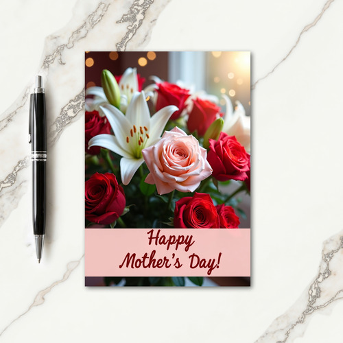 Pastel Rose Mothers Day Card
