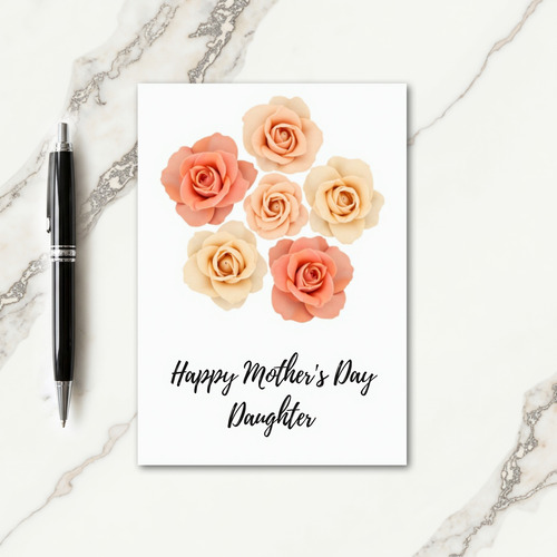 Pastel Rose Mothers Day Note Card