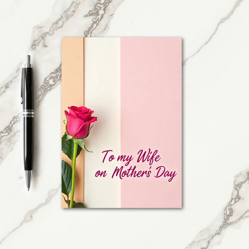 Pastel Rose Wife Mothers Card