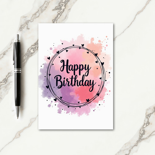 Pastel Script Birthday Card