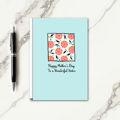 Pastel Sister Mothers Day Card