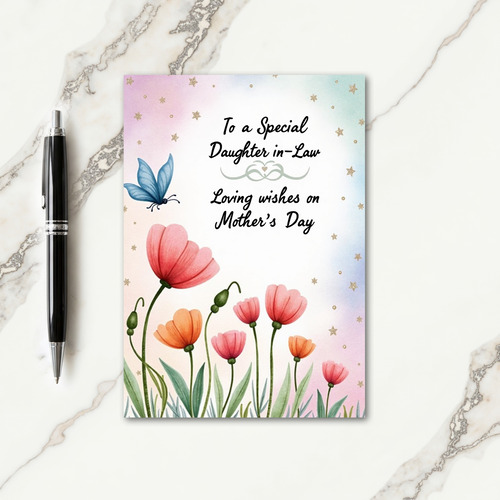 Pastel Sky Butterfly Mothers Day Card