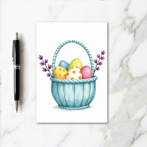 Pastel Spring Basket Card