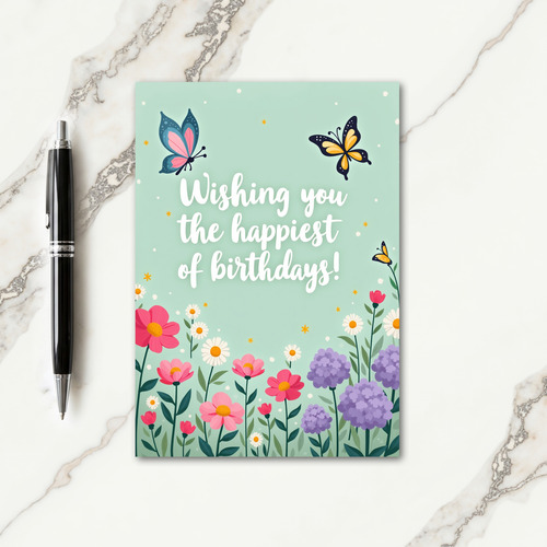 Pastel Spring Birthday Card