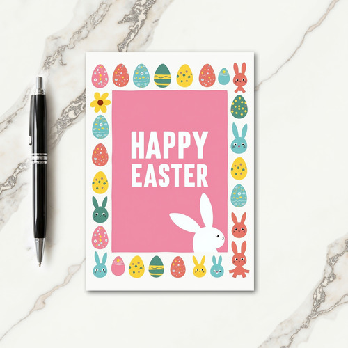 Pastel Spring Pattern Easter Card