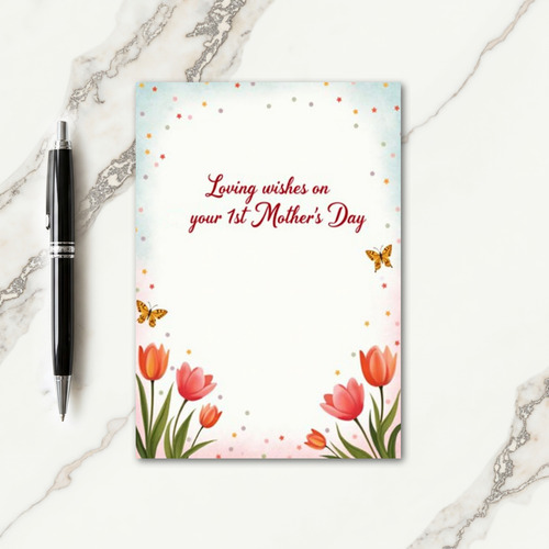 Pastel Star Pattern Mothers Day Card