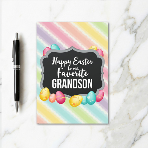 Pastel Striped Easter Card