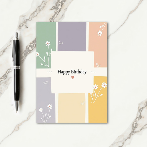 Pastel Tones Birthday Card