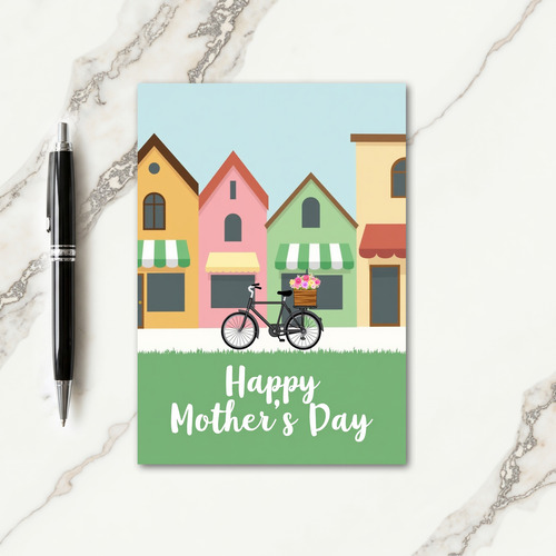 Pastel Town Mothers Day Card