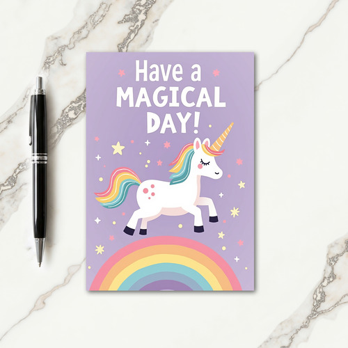 Pastel Unicorn Birthday Card