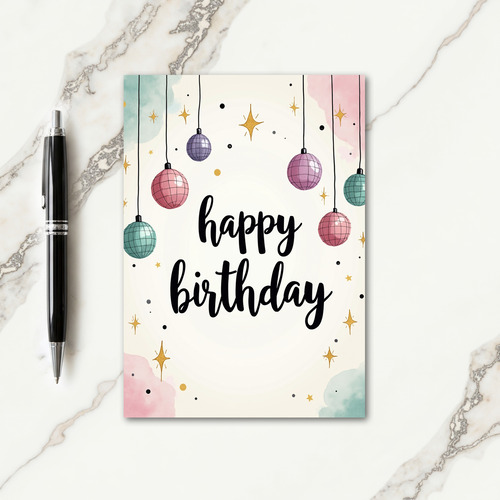Pastel Watercolor Birthday Card