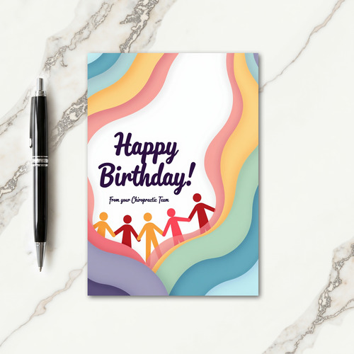 Pastel Wave Birthday Card