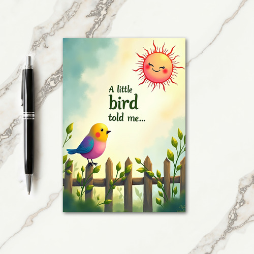 Pastoral Bird Birthday Card