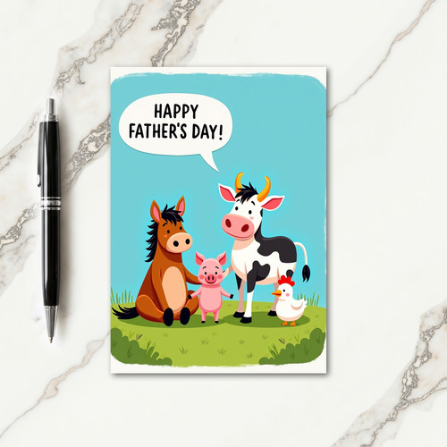 Pastoral Fathers Day Greet Card