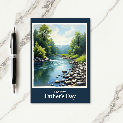 Pastoral Fathers Day Scene Card