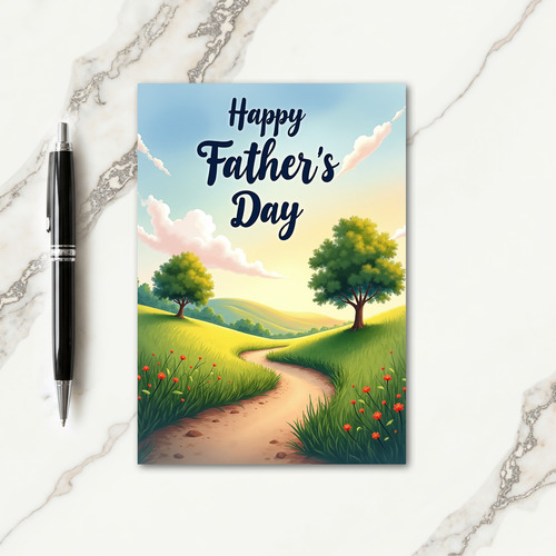 Pastoral Fathers Day Scenic Card