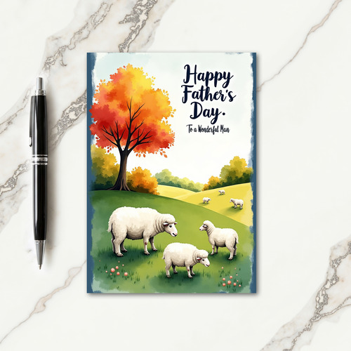 Pastoral Fathers Day Wish Card