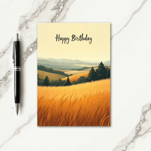 Pastoral Serene Birthday Card