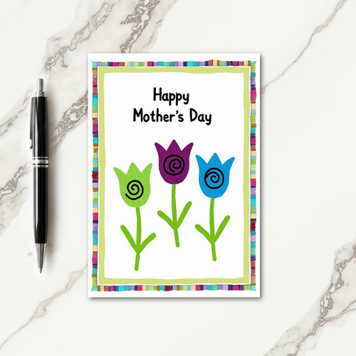 Patchwork Floral Springtime Card