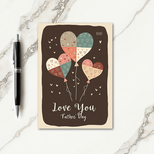 Patchwork Hearts Fathers Day Card