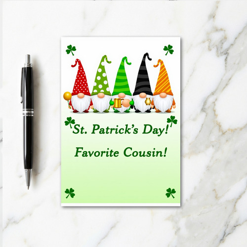 Patrick Day Cousin Gnome Card