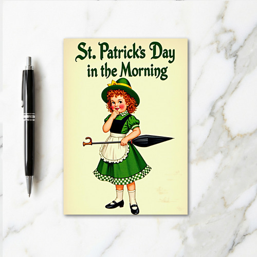 Patrick Day Girl Morning Card