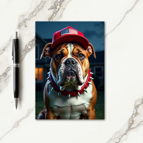 Patriotic Dog Portrait Card
