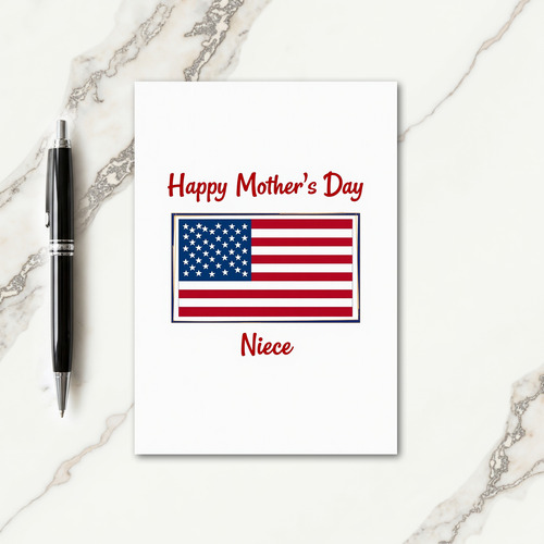 Patriotic Mothers Day Niece Card