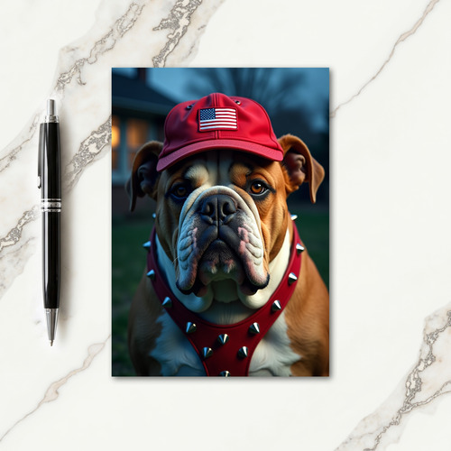 Patriotic Pup Fathers Day Card
