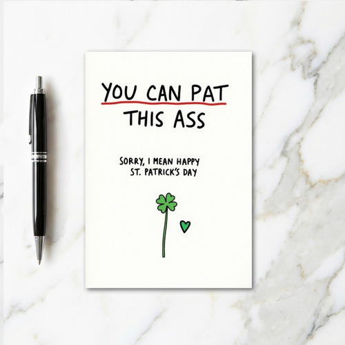 Pats Day Funny Ass Card