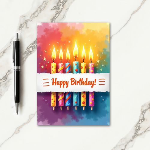 Patterned Celebration Birthday Card