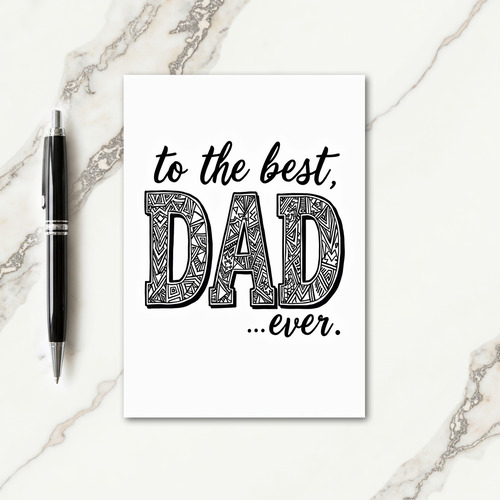 Patterned Dad Fathers Day Card