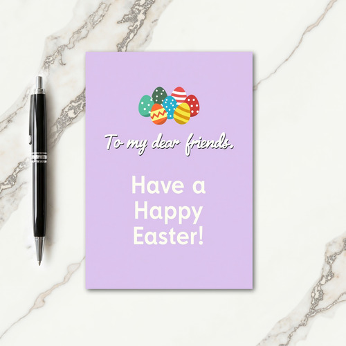 Patterned Easter Ovals Card