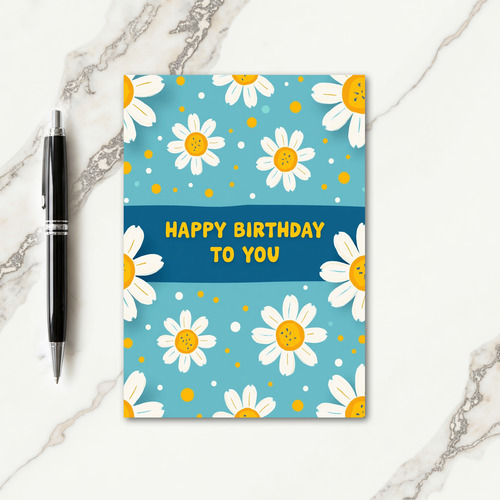 Patterned Flower Birthday Card