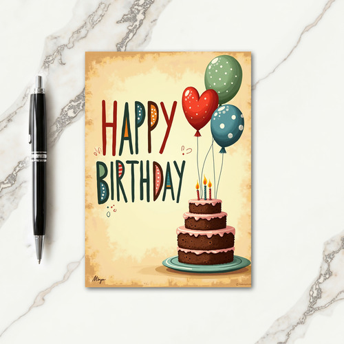 Patterned Letters Birthday Card