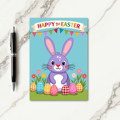 Patterned Ovoids Joyful Card