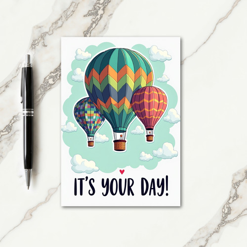 Patterned Sky Birthday Card