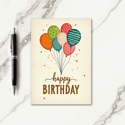 Patterned Sphere Birthday Card