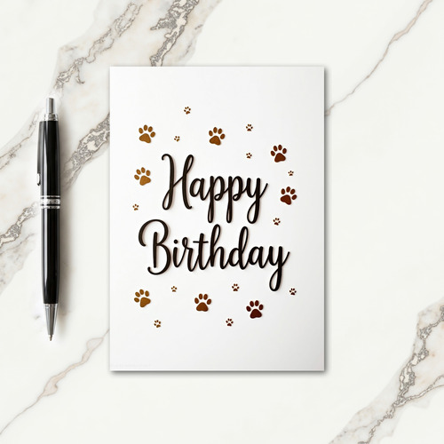 Paw Print Celebration Card