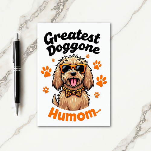 Paw Print Greatest Humom Card