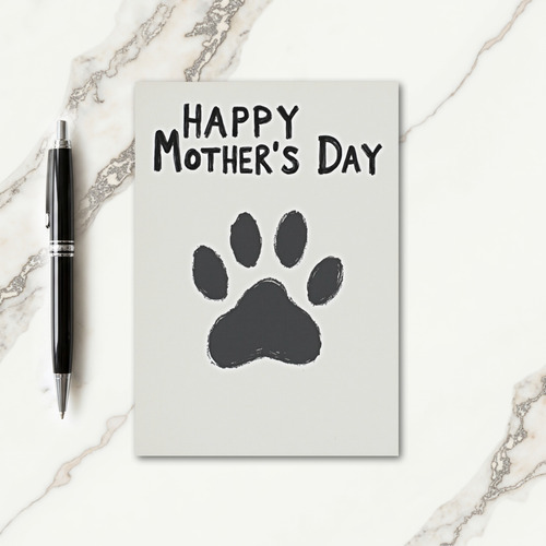 Paw Print Mothers Day Card
