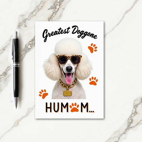 Paw Print Sass Poodle Card